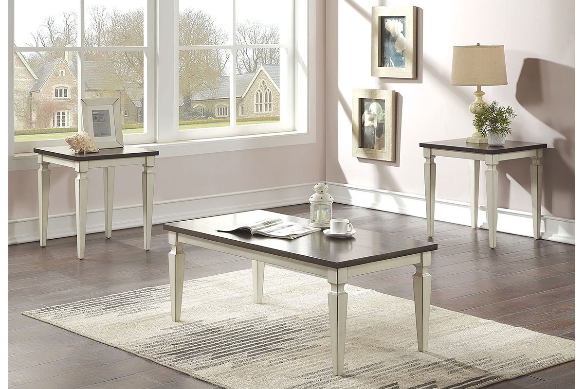 3 Pcs Set Monmouth Rustic Antique White