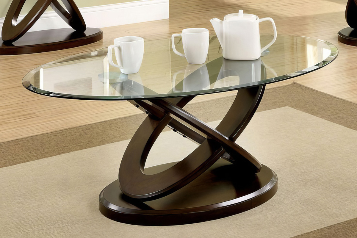 Atwood Contemporary Dark Walnut Coffee Table
