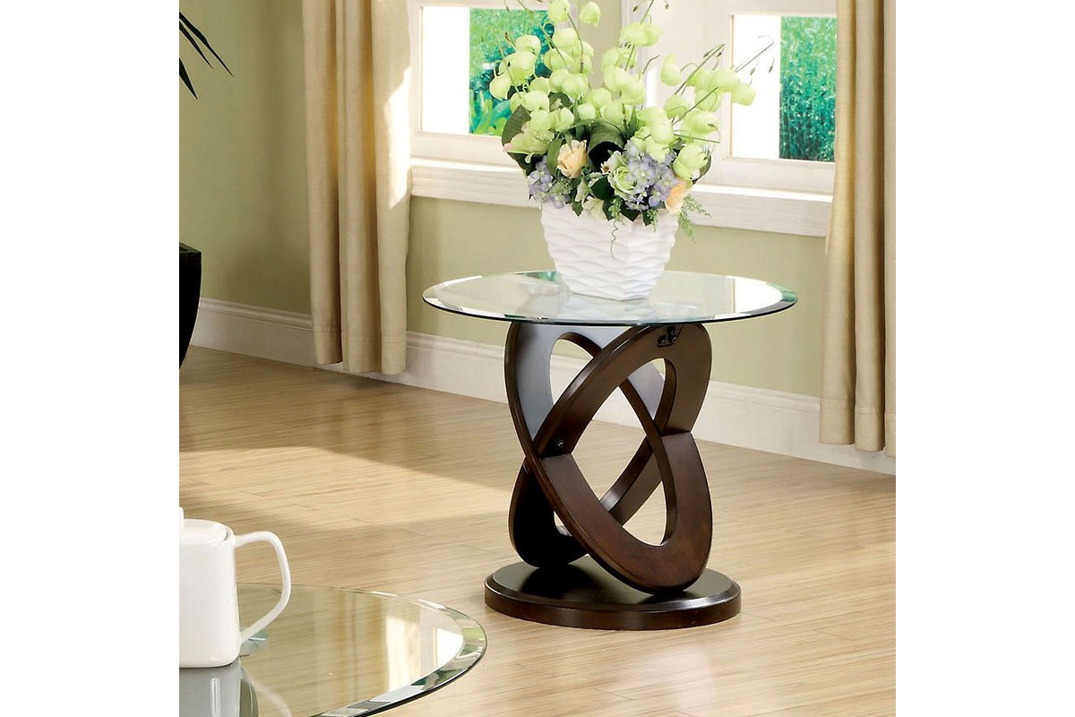 Atwood Contemporary Dark Walnut End Table