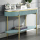 Koblenz Modern Teal Metal Sofa Table