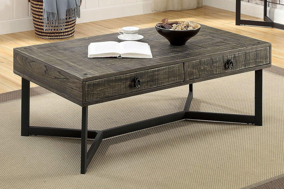 Veblen Industrial Dark Oak Coffee Table