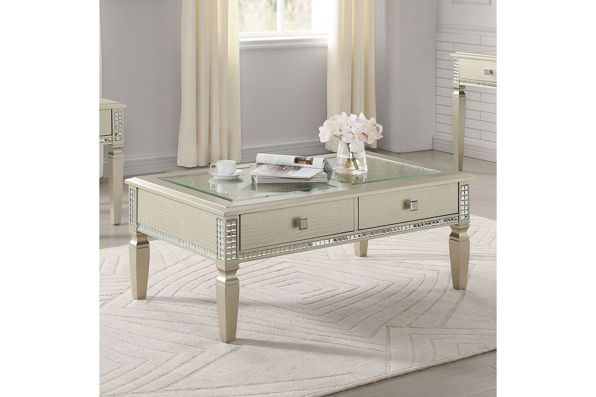 Adina Transitional Silver Coffee Table