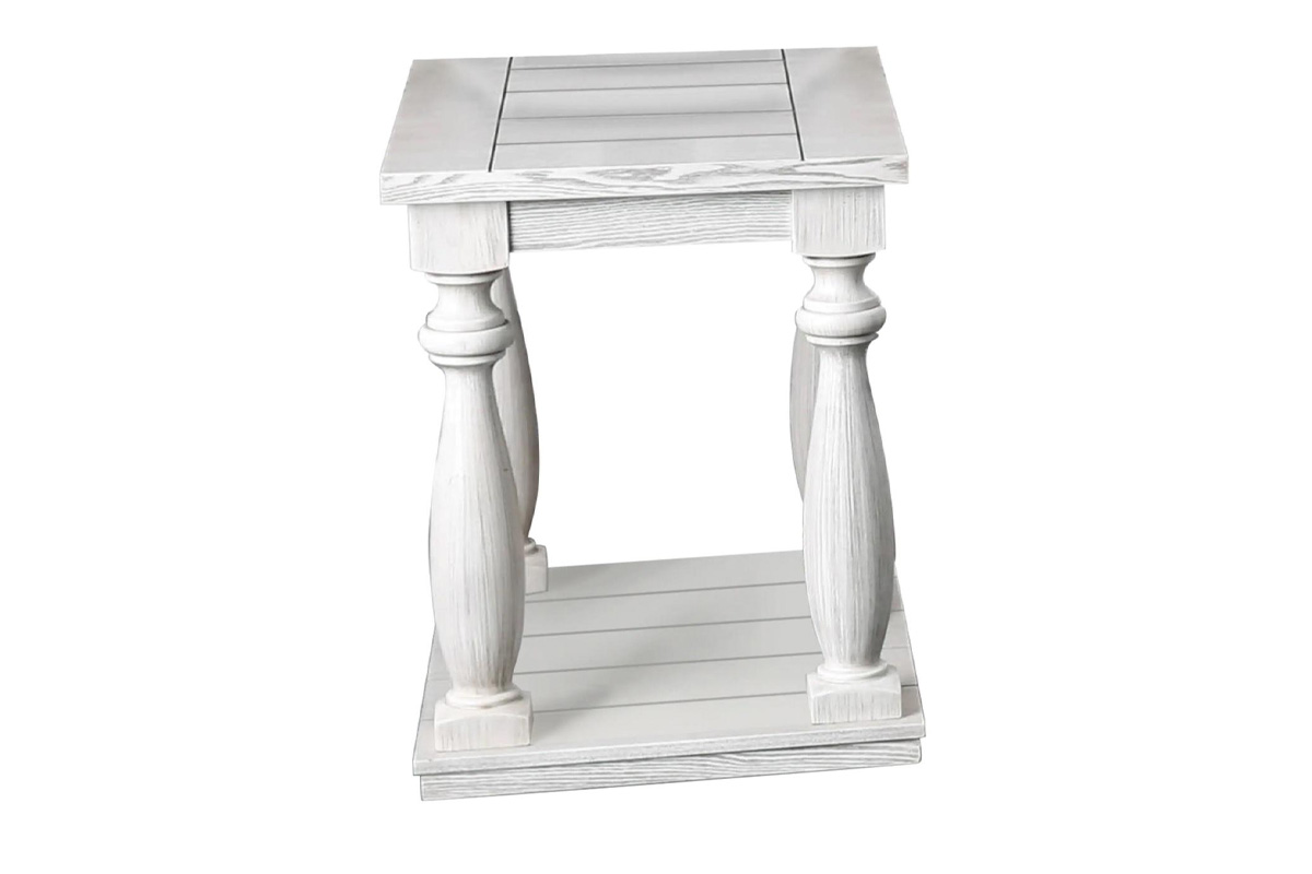 Arlington Rustic Antique White End Table
