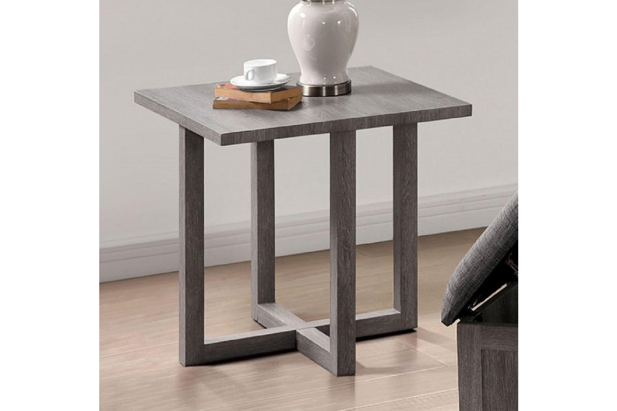 Radnor Transitional Light Grey End Table
