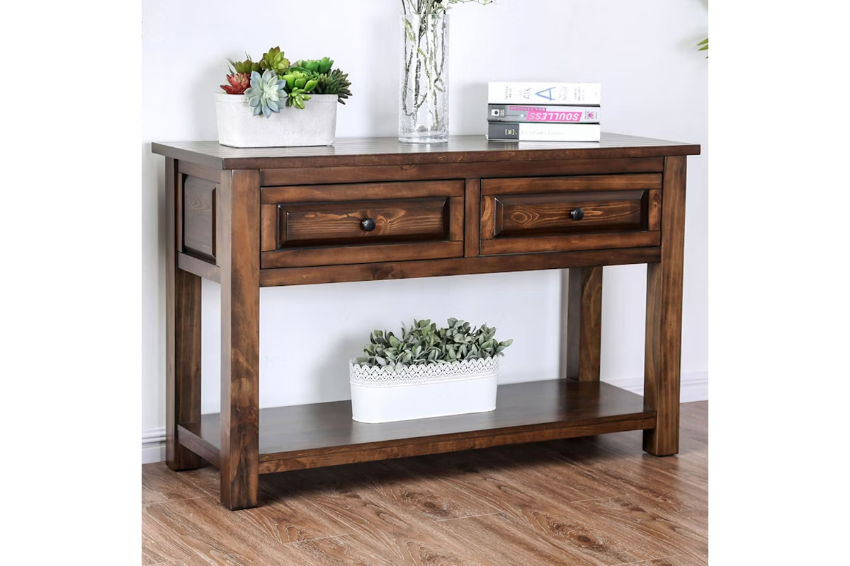 Annabel Rustic Walnut Sofa Table