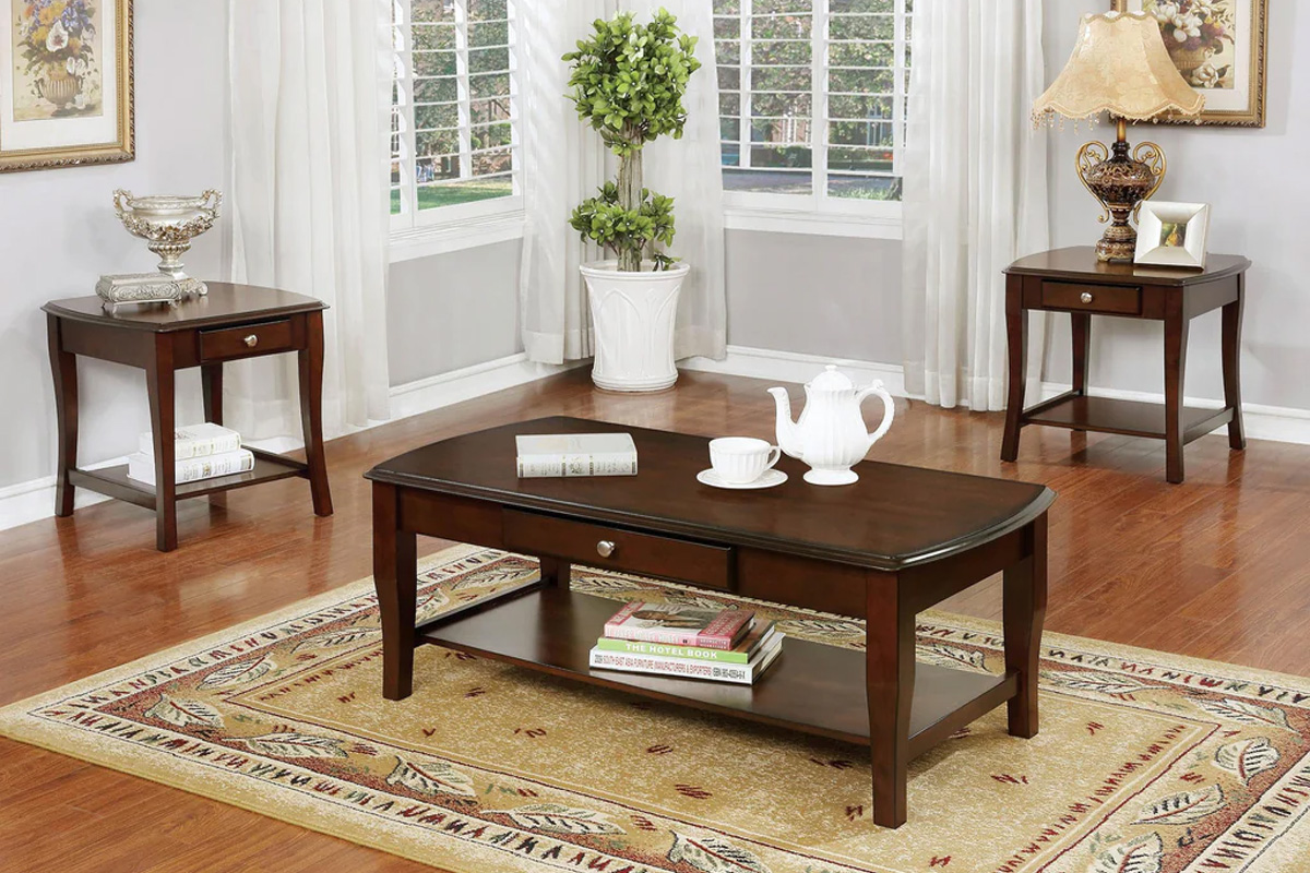 3 Pcs Set Lincoln Park Transitional Dark Oak