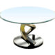 Nova Contemporary Satin Plated Tempered Glass Coffee Table