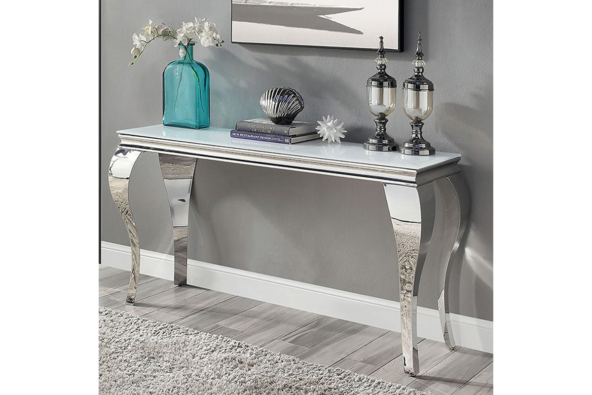 Wetzikon Contemporary White Sofa Table