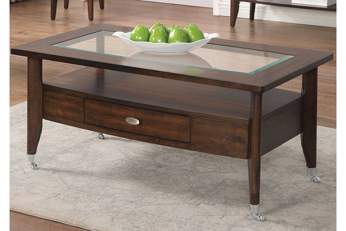 Riverdale Transitional Dark Walnut Coffee Table
