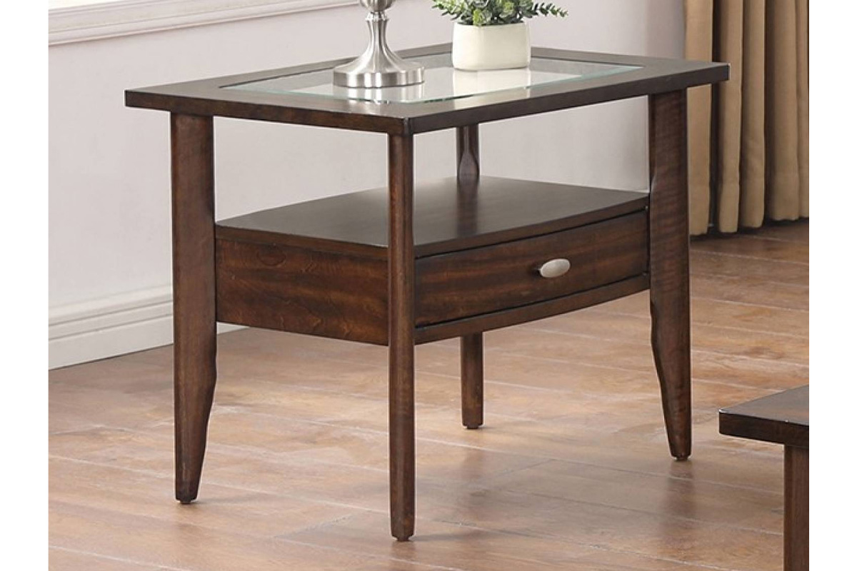Riverdale Transitional Dark Walnut End Table