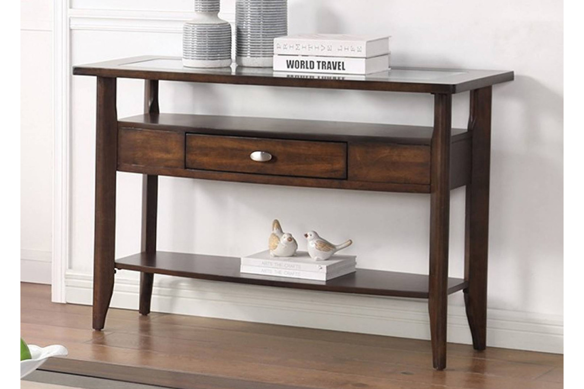 Riverdale Transitional Dark Walnut Sofa Table
