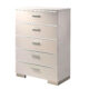 Carlie Contemporary White Solid Wood Chest