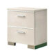 Carlie Contemporary White Solid Wood Nightstand