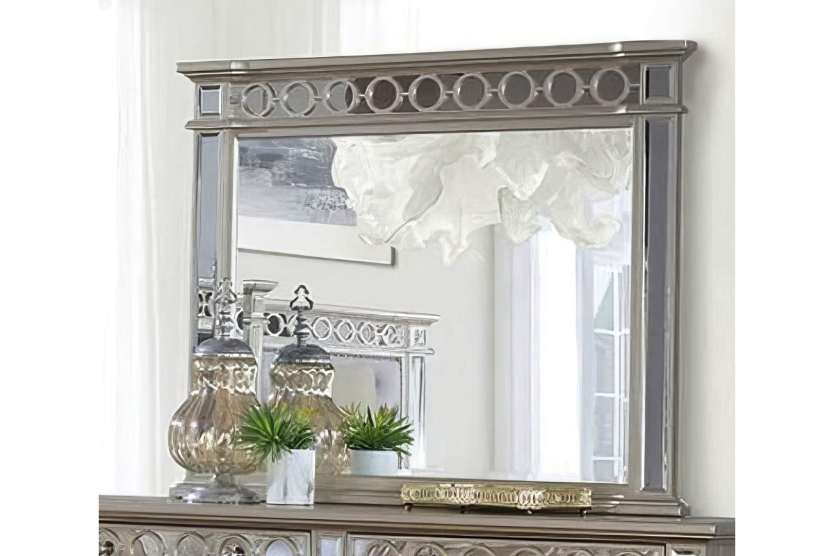 Marseille Champagne Solid Wood Mirror