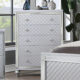 Calandria Contemporary Silver Solid Wood Chest