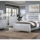 Calandria Contemporary Silver Solid Wood California King Bed
