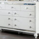 Calandria Contemporary White Solid Wood Dresser