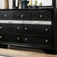 Chrissy Contemporary Black Solid Wood Dresser