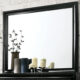 Chrissy Contemporary Black Solid Wood Mirror