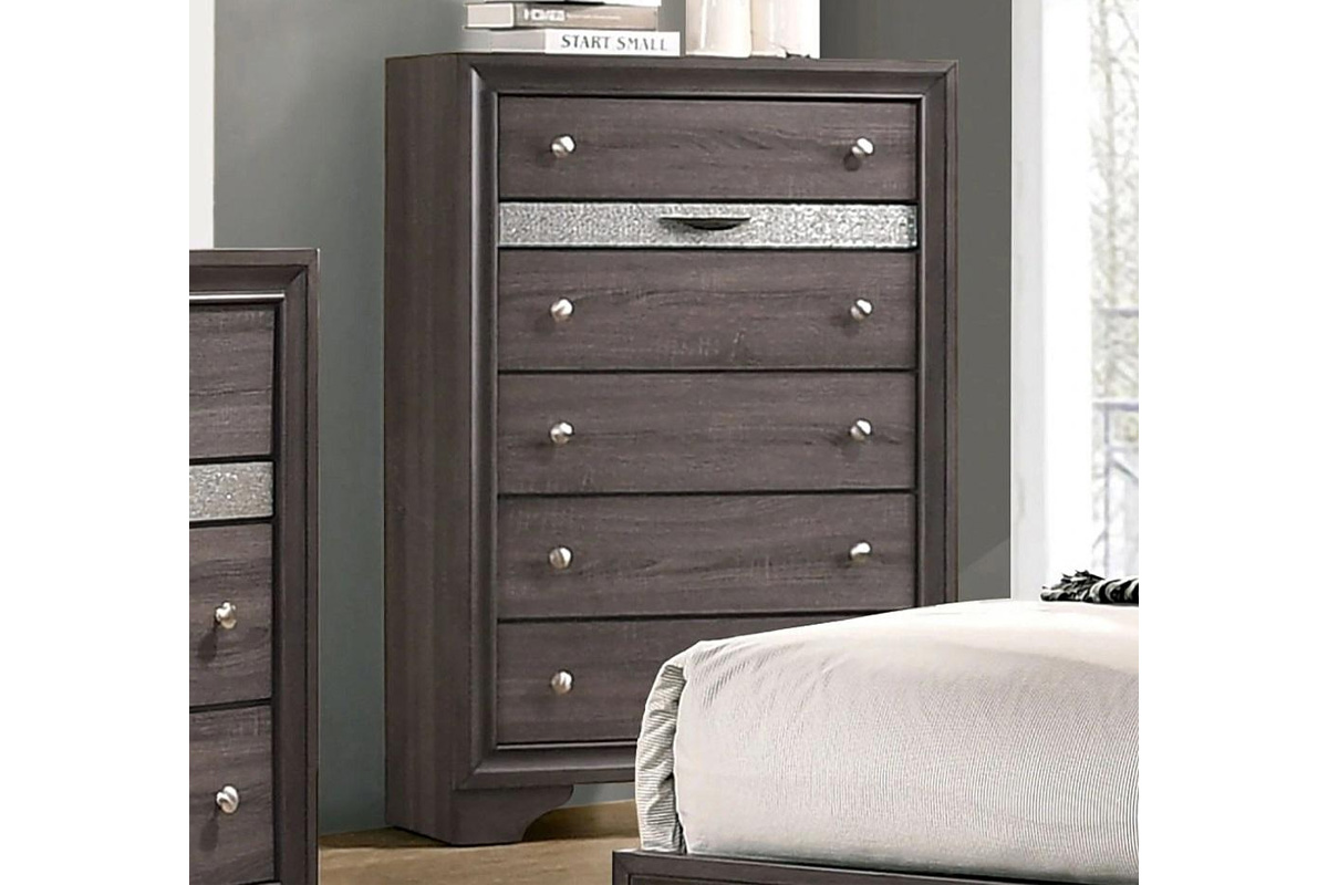 Chrissy Contemporary Grey Solid Wood Chest