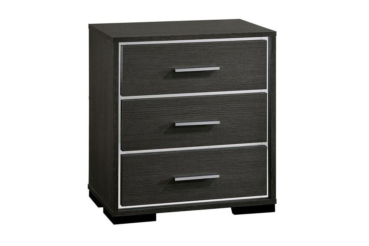 Camryn Contemporary Warm Grey Solid Wood Nightstand