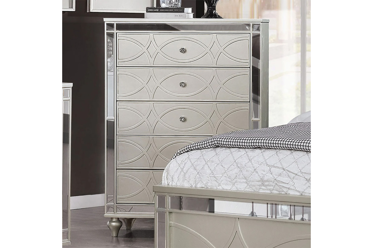 Manar Silver Solid Wood Chest