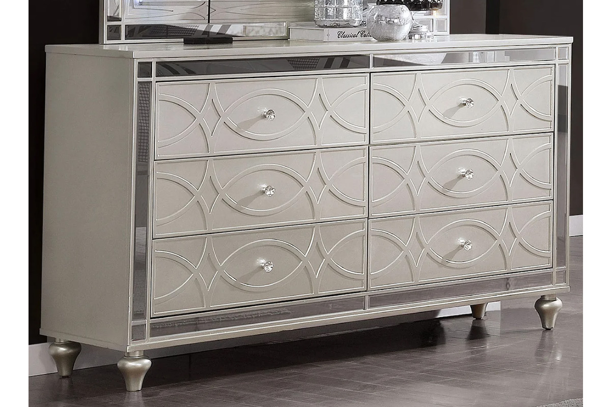 Manar Silver Solid Wood Dresser
