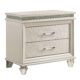 Maddie Contemporary Pearl White Solid Wood Nightstand