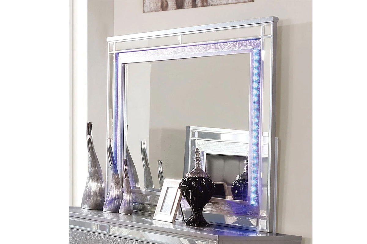Brachium Silver Solid Wood Mirror