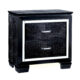 Bellanova Contemporary Black Solid Wood Nightstand