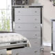 Bellinzona Contemporary Silver Solid Wood Chest