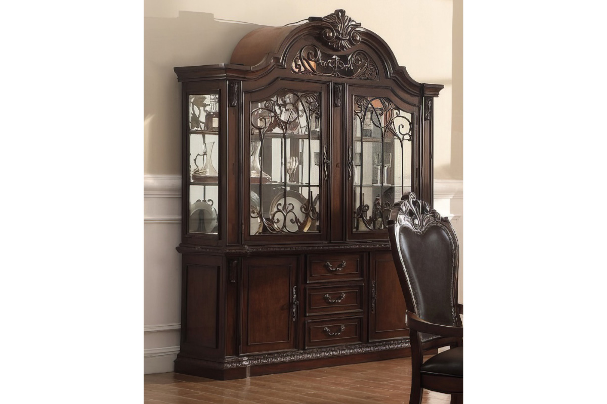Classic Cherry Wood China Hutch & Buffet
