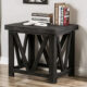 Halton Hills Rustic Charcoal End Table