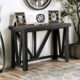 Halton Hills Rustic Charcoal Sofa Table