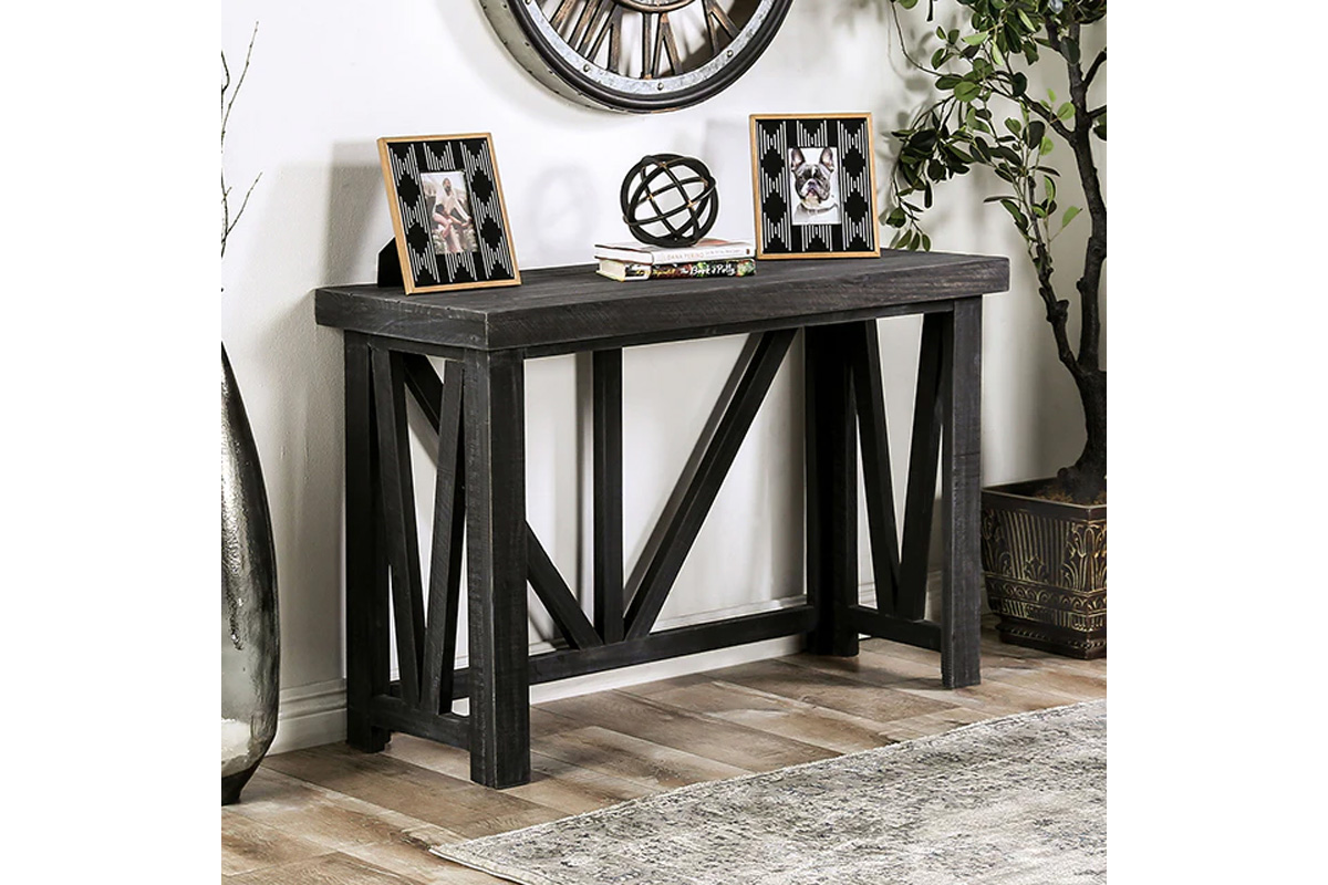 Halton Hills Rustic Charcoal Sofa Table