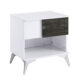 Corinne Contemporary White & Distressed Dark Oak End Table