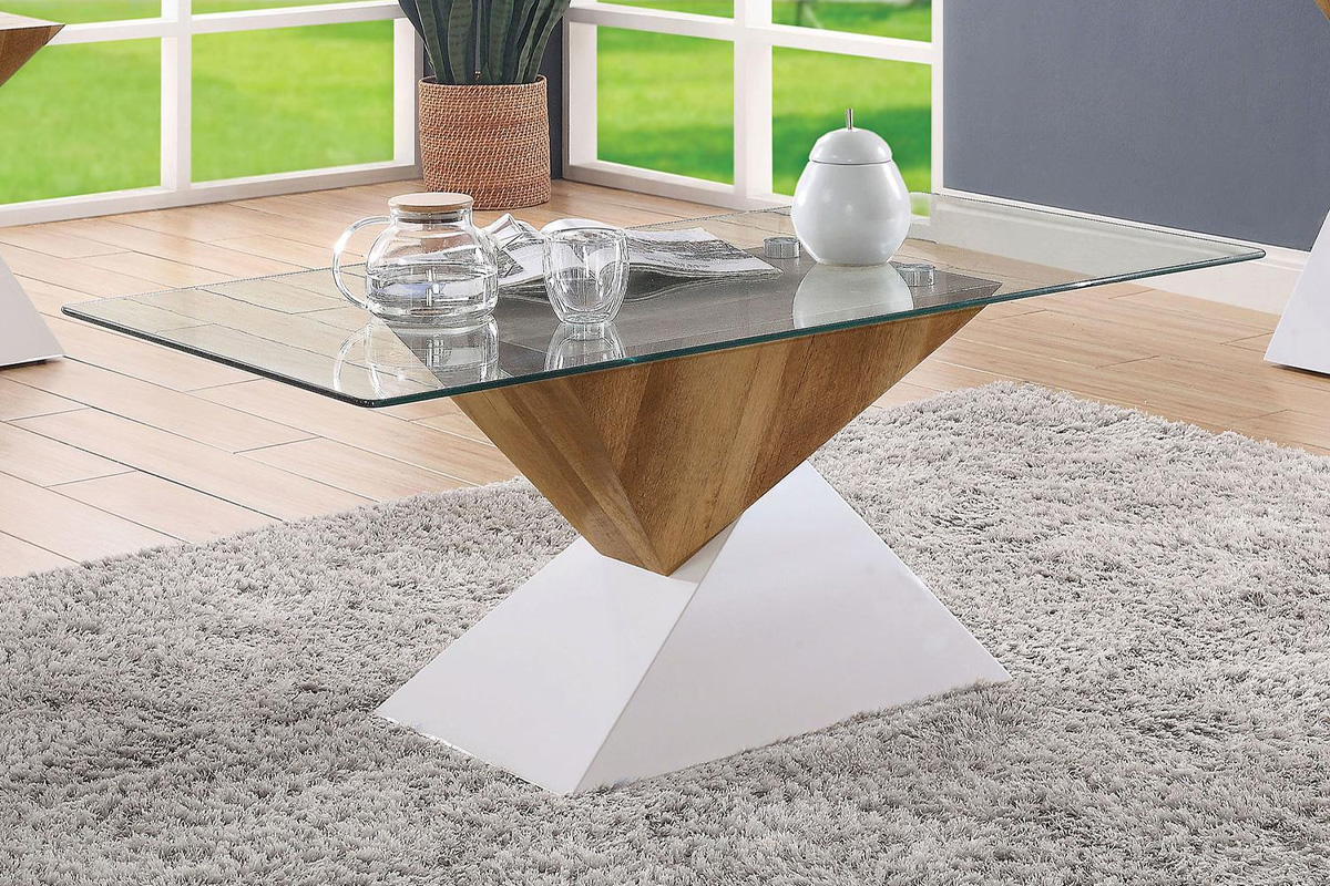 Bima Contemporary White Coffee Table