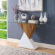 Bima Contemporary White Sofa Table