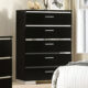 Carlie Contemporary Black Solid Wood Chest