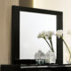 Carlie Contemporary Black Solid Wood Mirror