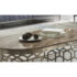 Faux Grey Marble Top Coffee Table w/ Chrome Frame