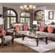 2 Pcs Set Sofa & Loveseat Mandeville Gold Brown Chenille
