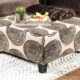 Bonaventura Transitional Brown Pattern Ottoman