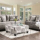 2 Pcs Set Sofa & Loveseat Bonaventura Transitional Grey