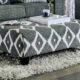 Basie Transitional Grey Ottoman