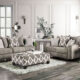 2 Pcs Set Sofa & Loveseat Basie Transitional Grey