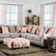 Harriden Transitional Grey Chenille Sectional Sofa