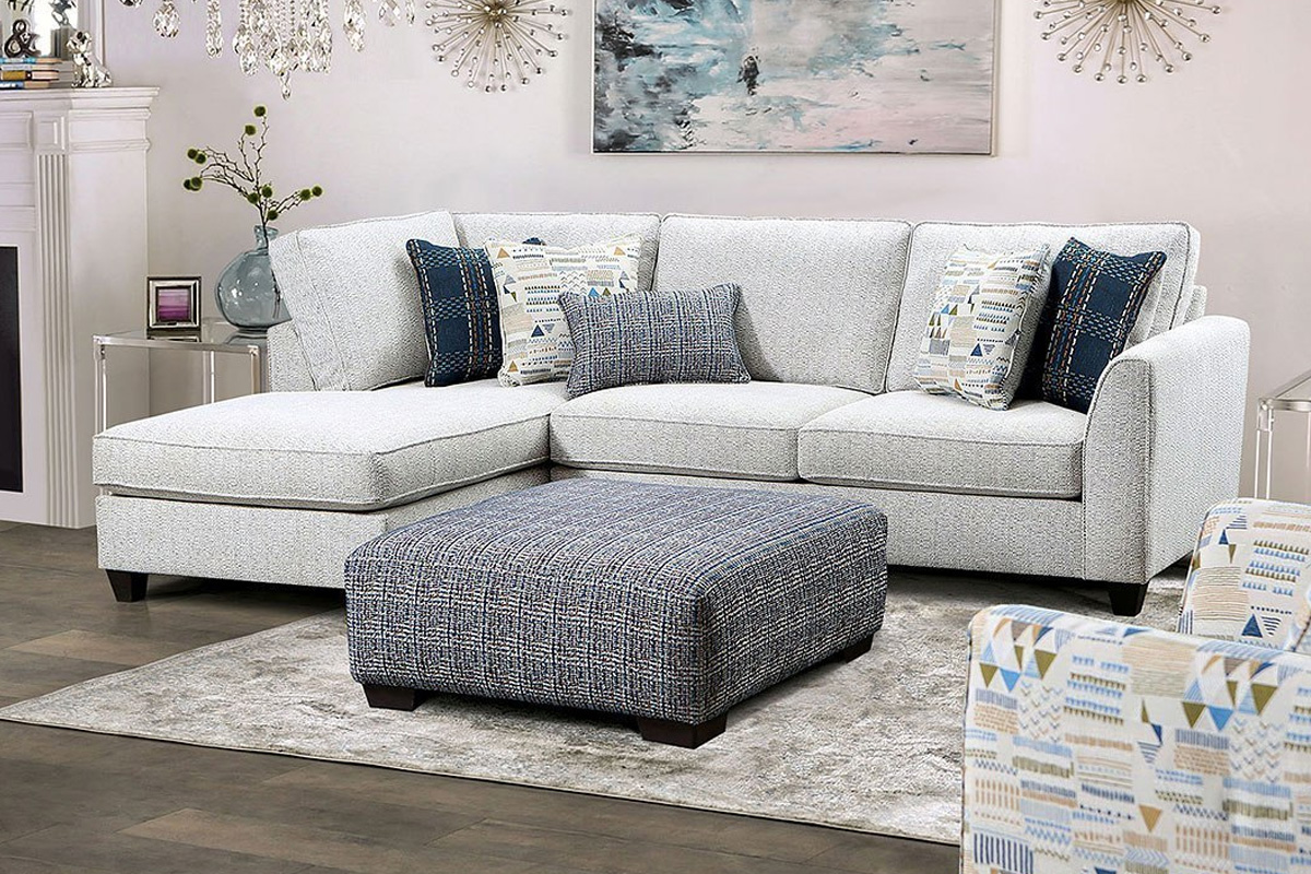 Chepstow Contemporary Cream Sectional Sofa