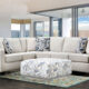 Heathfield Contemporary Ivory Sectional Sofa