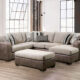 Ashenweald Contemporary Light Brown Sectional Sofa